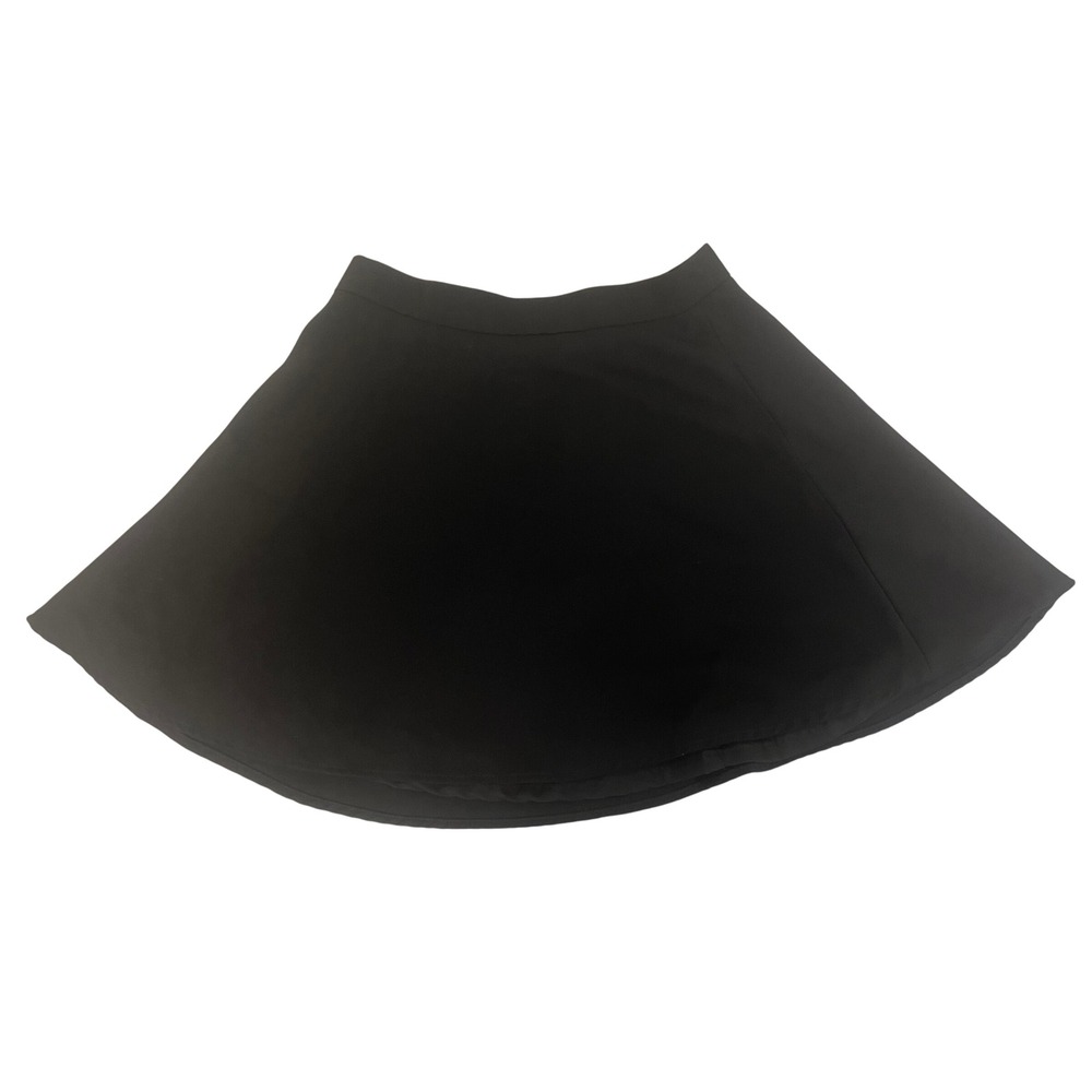 Express Skater Skirt Womens Black High Waist Mini Sz 0 A-Line Preppy Minimalist
